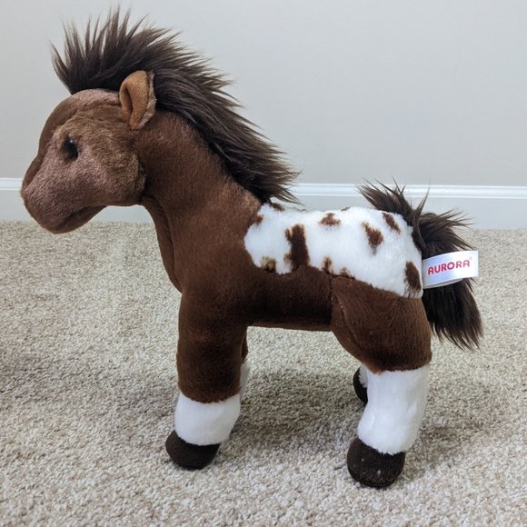 Aurora World 9" Standing Horse Plush Stuffed Animal - Picture 1 of 6